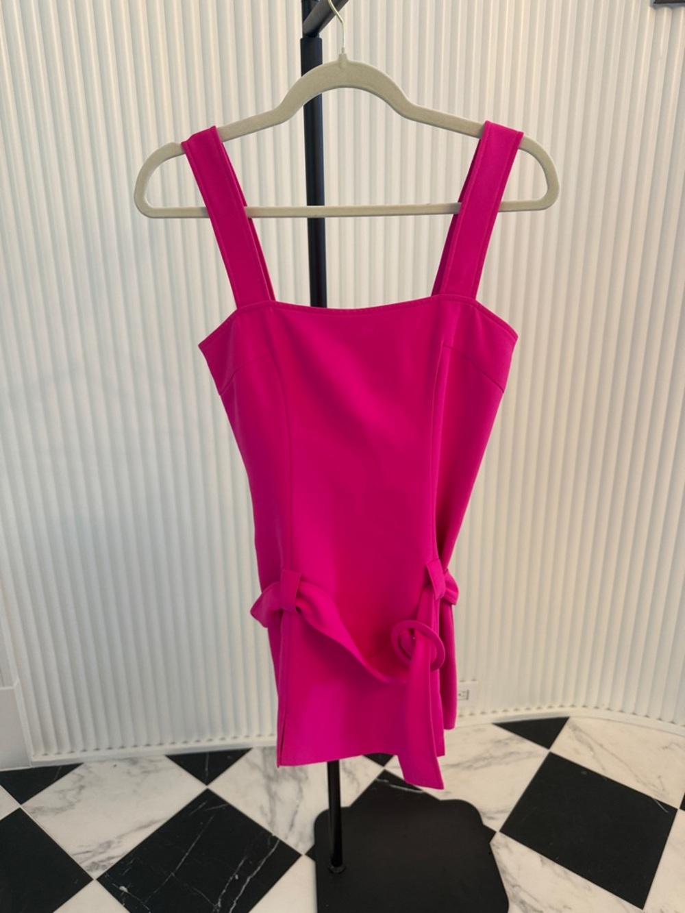 Amanda Uprichard Hot Pink Mini Romper